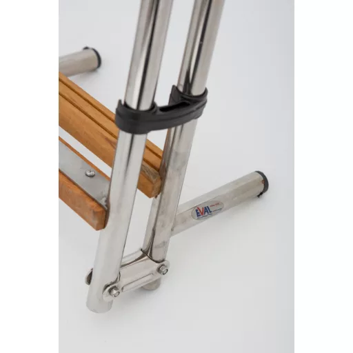 Haartreppe 3 Grad klappbar Metall Teak 72x19cm EVA