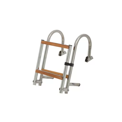 Haartreppe 3 Grad klappbar Metall Teak 72x19cm EVA