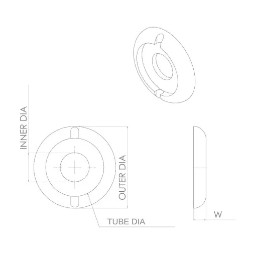 Kunststoffrohrschelle 22 mm EVA