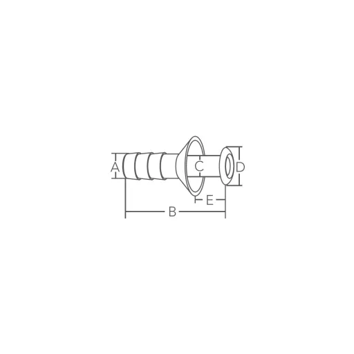 Abflussrohr inox mit Gummiverbindung 10 mm EVA