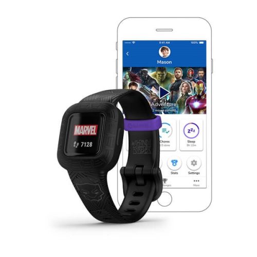 Garmin vivofit jr. 3 Black Panther mit verstellbarem Armband Smartwatch