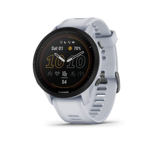 Garmin Forerunner 955 Solar Weiß Stein Smartwatch