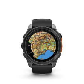   Garmin fenix 8 51mm AMOLED, dunkelgrau mit schwarzem Silikonband (ED) Smartwatch