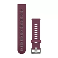   Uhrenarmband Garmin 20 mm beerenfarbenes Silikon, Dornschließe aus Edelstahl (Quick Release) für Forerunner 245
