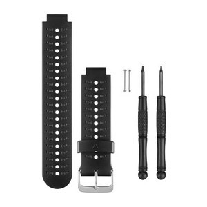 Uhrenarmband Garmin Forerunner 235 Schwarz/Grau, Schwarzes und graues Silikonband für Smartwatch