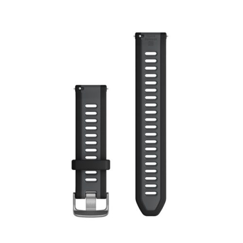 Uhrenarmband Garmin 20 mm. Schwarz-grau (Quick Release) für Forerunner 165