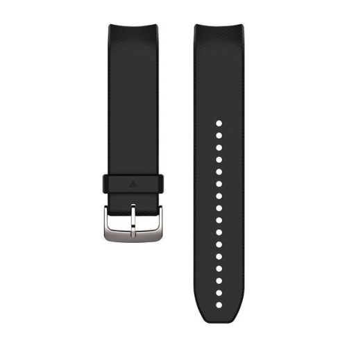 Uhrenarmband Garmin 22 mm schwarzes Silikon, silberne Schließe (QuickFit) für Approach S60
