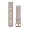 Uhrenarmband Garmin 20 mm graues Leder, Rose Gold Dornschließe (Wildleder) (Quick Release) für Vivomove HR Uhr
