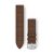 Uhrenarmband Garmin 20 mm dunkelbraunes Leder, italienische Prägung, silberne Dornschließe (Quick Release) für Vivomove HR Uhr