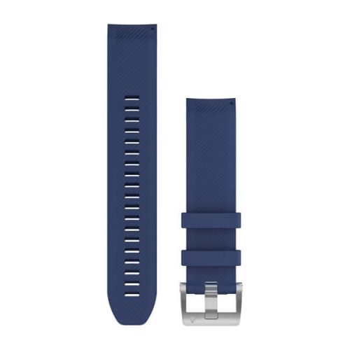 Armband Garmin 22 mm marineblau Silikon, silberne Schließe (QuickFit) für MARQ Smartwatch