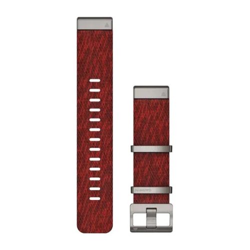 Uhrenarmband Garmin 22 mm rot Nylon (Jacquard-Stoff) (QuickFit) für MARQ Smartwatch