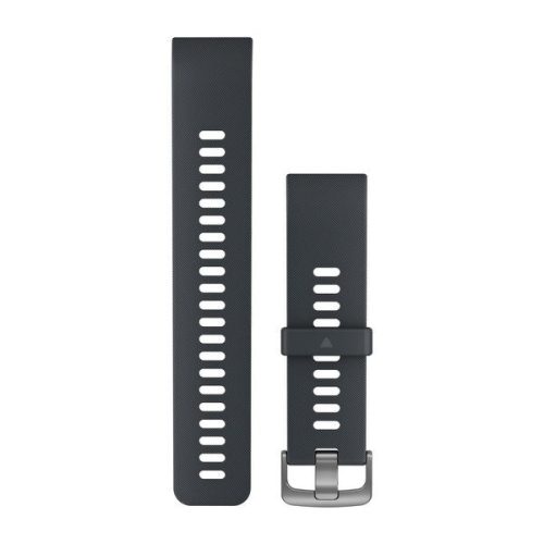 Uhrenarmband Garmin Approach S10 Granitblau Silikon, Silberne Schließe für Smartwatch