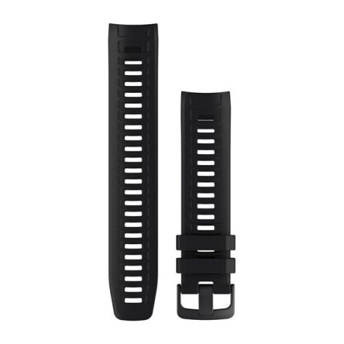 Uhrenarmband Garmin Instinct schwarz Silikon, schwarze Schließe für Instinct Uhr