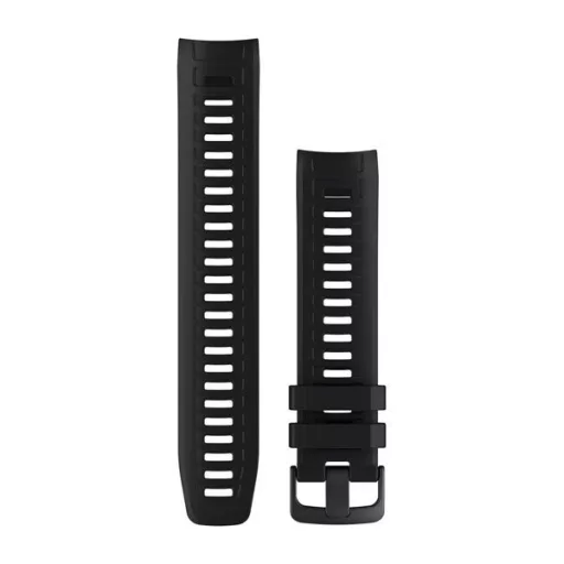 Uhrenarmband Garmin Instinct schwarz Silikon, schwarze Schließe für Instinct Uhr