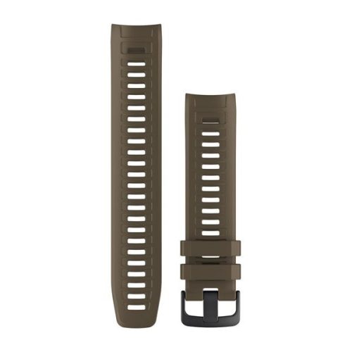 Uhrenarmband Garmin Instinct coyote tan Silikon, schwarze Schließe für Smartwatch