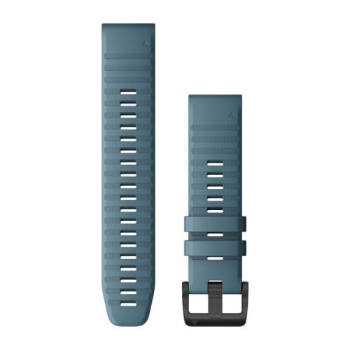Garmin 22 mm Uhrenarmband blau Silikon, schwarze Schließe (QuickFit) für Fenix 6