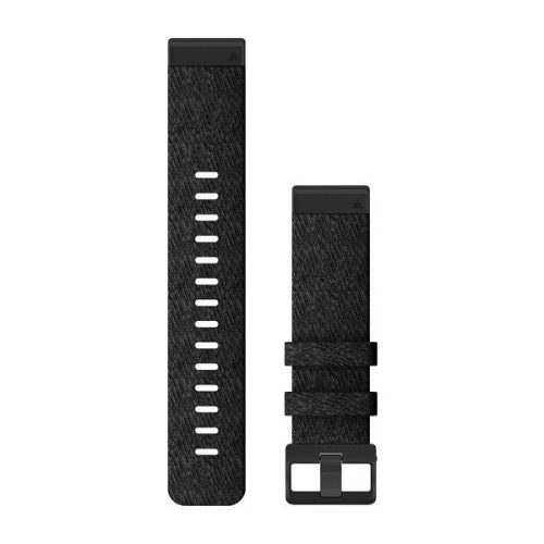 Uhrenarmband Garmin 22 mm schwarzes Nylon, schwarze Schließe (QuickFit) für Fenix 6