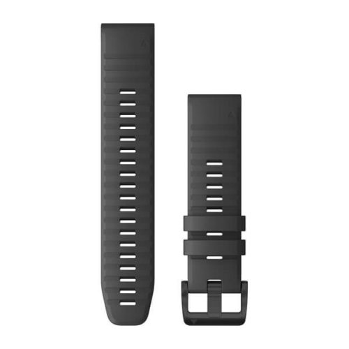 Uhrenarmband Garmin 22 mm schiefergrau Silikon, schwarze Schließe (QuickFit) für fenix 6 solar