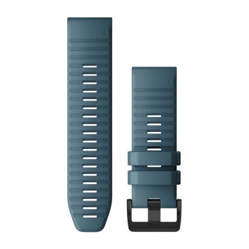 Garmin 26 mm Uhrenarmband blau Silikon, schwarze Schließe (QuickFit) für Fenix 6X