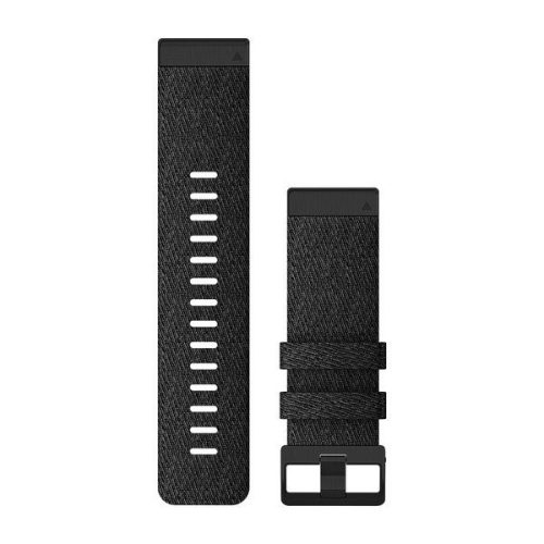 Uhrenarmband Garmin 26 mm schwarzes Nylon, schwarze Schnalle (QuickFit) für Fenix 6X