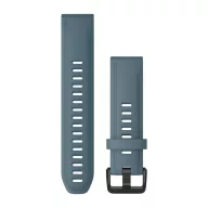   Uhrenarmband Garmin 20 mm Seeblau Silikon, schwarze Schließe (QuickFit) für Fenix 6S