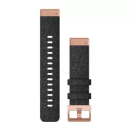   Uhrenarmband Garmin 20 mm Nylon schwarz Nylon, Rose Gold Dornschließe (QuickFit) für Fenix 6S Uhr