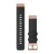 Uhrenarmband Garmin 20 mm Nylon schwarz Nylon, Rose Gold Dornschließe (QuickFit) für Fenix 6S Uhr