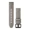 Uhrenarmband Garmin 20 mm schiefergrau Wildleder, schwarze Schnalle (QuickFit) für Fenix 6S