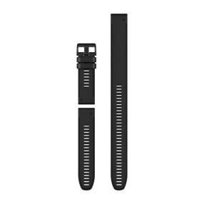   Uhrenarmband Garmin 26 mm schwarzes Silikon, schwarze Schließe (QuickFit) Descent Mk2, 3-teilig