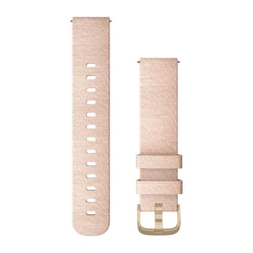 Armband Garmin 20 mm rosa Nylon, hellgoldene Dornschließe (Quick Release) für Vivomove 3 Watch