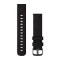 Uhrenarmband Garmin 20 mm schwarzes Nylon, graue Schnalle (Quick Release) für Vivomove 3 Watch
