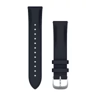   Uhrenarmband Garmin 20 mm dunkelblaues Leder, silberne Schnalle (Quick Release) für Vivomove 3 125-190 mm