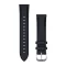 Uhrenarmband Garmin 20 mm dunkelblaues Leder, silberne Schnalle (Quick Release) für Vivomove 3 125-190 mm