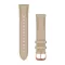 Uhrenarmband Garmin 20 mm helles sandfarbenes Leder, 18K RoseGold PVD Schließe (Quick Release) für Vivomove 3 Uhr