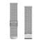 Uhrenarmband Garmin 20 mm silber Metall, Milanese, silberne Dornschließe (Quick Release) für Vivomove 3 125-197mm