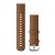 Uhrenarmband Garmin 22 mm braunes Leder, silberne Schnalle (Italienisches Leder) (Quick Release) für Vívoactive 4 130-200 mm