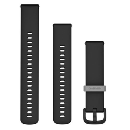 Uhrenarmband Garmin 20 mm schwarz Silikon (Quick Release) für Vívoactive 5 Uhr