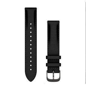   Uhrenarmband Garmin 18 mm schwarzes Leder (Quick Release) für Smartwatch