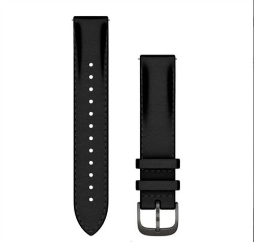 Uhrenarmband Garmin 18 mm schwarzes Leder (Quick Release) für Smartwatch