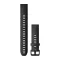 Uhrenarmband Garmin 20 mm schwarzes Silikon, schwarze Schließe (QuickFit) für Fenix 6S Large