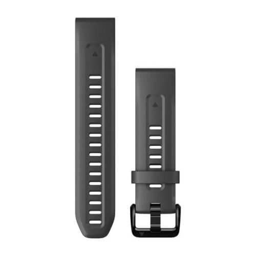 Armband Garmin 20 mm graphitfarbenes Silikon (QuickFit) (Fenix 7S) für Smartwatch