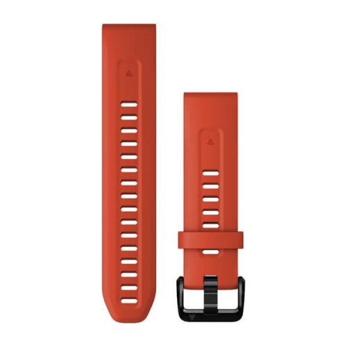 Uhrenarmband Garmin 20 mm feuerrot Silikon (QuickFit) (Fenix 7S) für Smartwatch