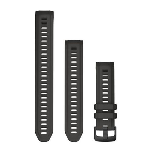Garmin 20 mm graphitfarbenes Silikonband mit extra langem Zubehörband (Instinct 2S) für Smartwatch