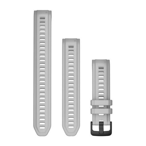 Uhrenarmband Garmin 20 mm nebelgrau Silikon, extra langes Zubehörband (Instinct 2S) für Smartwatch