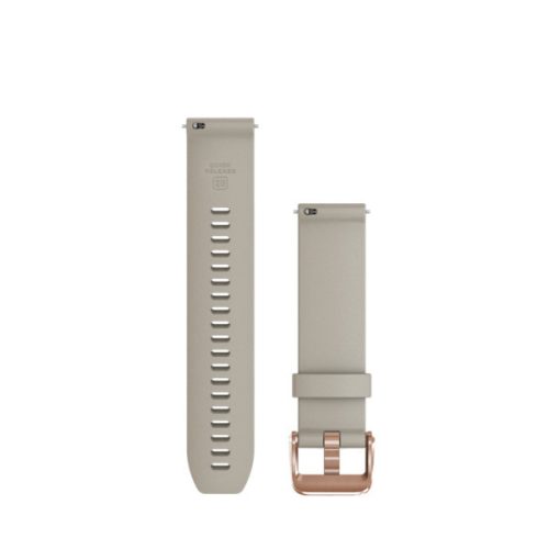 Uhrenarmband Garmin 20 mm klarer Sandstein Silikon, Rose Gold Schnalle (Quick Release) für Smartwatch