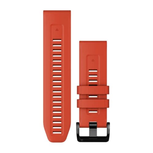 Uhrenarmband Garmin 26 mm feuerrot Silikon (QuickFit) (Fenix 7X) für Smartwatch