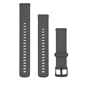   Uhrenarmband Garmin 18 mm grau Silikon (Quick Release) für Venu 3 Armbanduhr