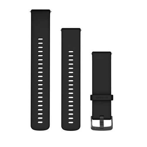 Uhrenarmband Garmin 22 mm schwarz Silikon (Quick Release) für Venu 3 Armbanduhr