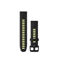   Uhrenarmband Garmin 20 mm schwarz/lime Silikon (QuickFit) für Smartwatch