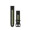 Uhrenarmband Garmin 20 mm schwarz/lime Silikon (QuickFit) für Smartwatch